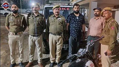 Jammu police said it arrested Selection Grade Constable Mohd Mukhtiyar.