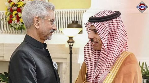 External Affairs Minister S. Jaishankar and Minister of Foreign Affairs of Saudi Arabia Faisal bin Farhan Al Saud in New Delhi on November 13.