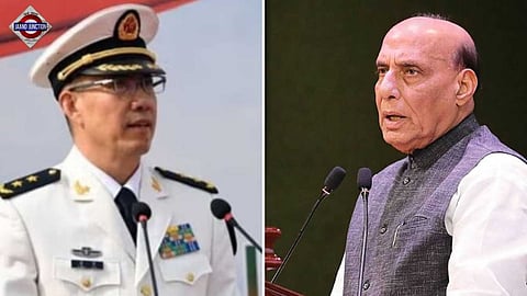 Chinese Defence Minister Dong Jun, and Defence Minister Rajnath Singh.