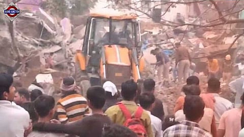 Portion of 3-storey building collapses in Noida.