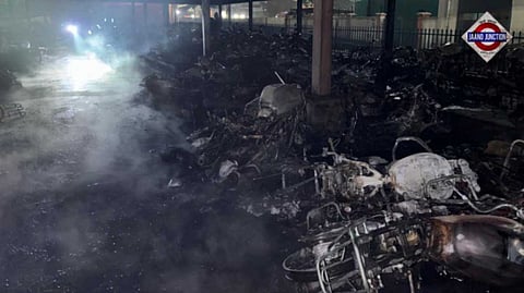 Huge fire breaks out at Varanasi railway station, 200 bikes gutted