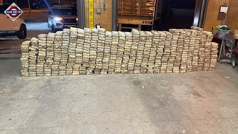 $40 million cocaine found in semi-trailer truck.