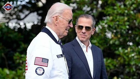 US President Joe Biden with son Hunter Biden.