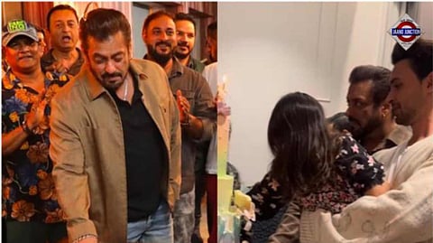Inside Salman Khan's birthday bash: Actor cuts cake with niece Ayat, family and friends join in