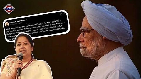 Pranab Mukherjee's daughter criticises Congress.