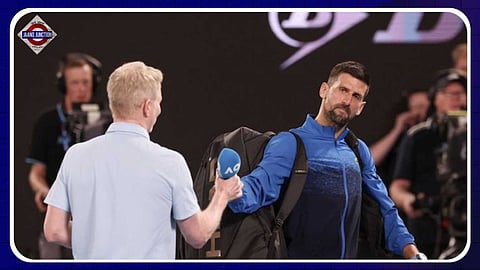 Novak Djokovic abruptly ended his on-court interview after fourth-round win at Australian Open.