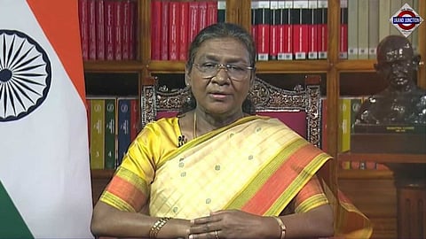 President Droupadi Murmu addresses the nation on the eve of India's 66th Republic Day on Saturday.