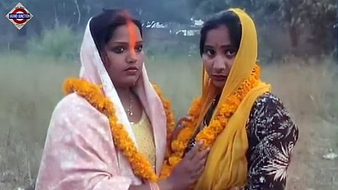 Kavita and Gunja, alias Bablu, married each other at the Shiva Temple.