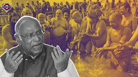 Kharge questions if taking dips in Ganga solves issues like poverty.