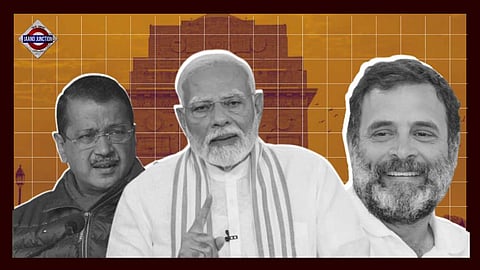 AAP-BJP-Congress three-way contest in crucial Delhi battle.