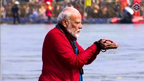 Maha Kumbh: PM Modi takes holy dip at Triveni Sangam in Prayagraj