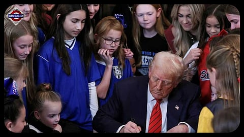 War on women's sports over, says Trump.