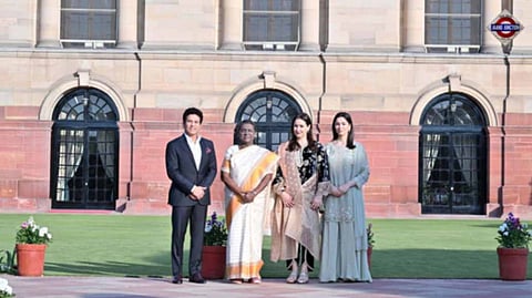 Sachin Tendulkar, family meet President Droupadi Murmu