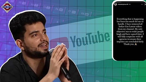 Samay Raina removes all India's Got Latent videos from his channel.