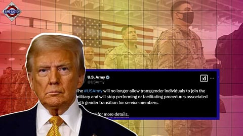 US Army bans transgenders from joining military.