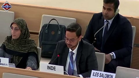 Indian diplomat Kshitij Tyagi attends 58th session of Human Rights Council in Geneva.