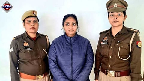 The woman's husband is in jail based on an earlier complaint filed by her.