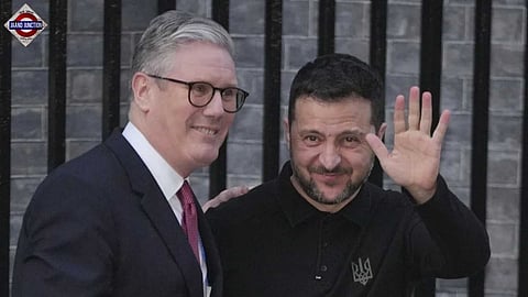 UK Prime Minister Keir Starmer meets Ukrainian President Volodymyr Zelenskyy .