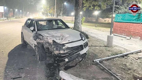 Chandigarh crash: 1 killed, scooter split in two after being dragged by Porsche