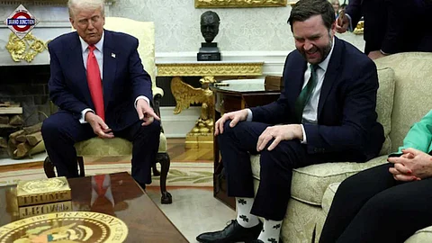 Trump says he was 'impressed' by Vice President's sock choice.