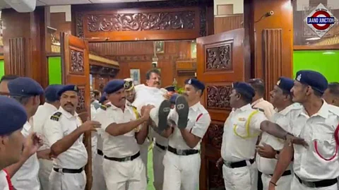 18 protesting BJP MLAs suspended, carried out of Karnataka Assembly by marshals