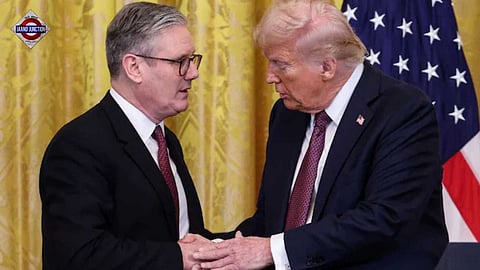 US President Donald Trump and British Prime Minister Keir Starmer.