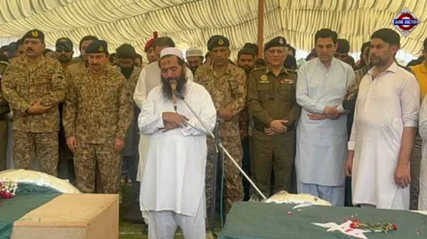 Watch: LeT terrorist, Pak army attend funeral after India's strike on terror camps
