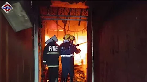 Fire broke out near Gulzar House in the Hyderabad Old City.