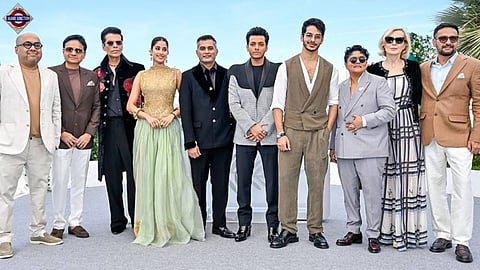 The cast and crew of “Homebound” at the 78th Cannes Film Festival.