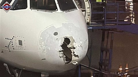 Flight 6E2142, from Delhi to Jammu and Kashmir, encountered a hailstorm while approaching Srinagar.