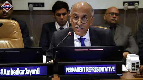 Ambassador Harish Puri addresses the UNSC in New York on Friday.