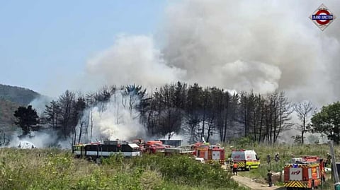 South Korean Navy plane with four people on board crashes in mountains