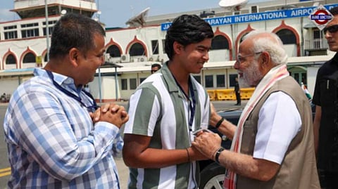 PM Modi Meets IPL Teen Prodigy Vaibhav Suryavanshi, Family At Patna Airport | Photos
