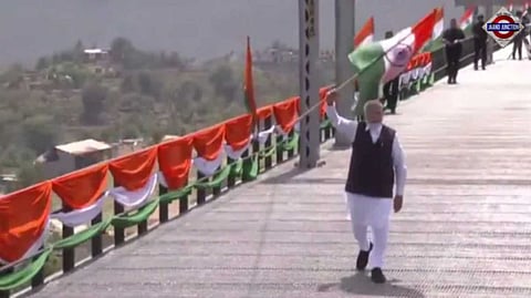 PM Modi opens landmark Chenab Bridge, flags off Vande Bharat in massive Kashmir push