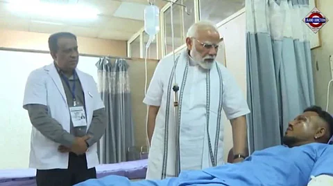 PM Modi Visits Ahmedabad Plane Crash Site, Meets Lone Survivor At Hospital