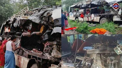 Tragedy Strikes Kanwar Yatra: 6 Dead, 24 Injured in Horrific Bus-Truck Collision in Jharkhand’s Deoghar