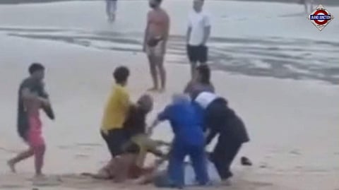 Kuwaiti Tourists Caught on Camera Beating Lifeguards; Ordered to Pay ₹5.4 Lakh Compensation for Injuries
