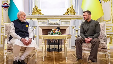 PM Modi with Ukrainian President Volodymyr Zelenskyy.