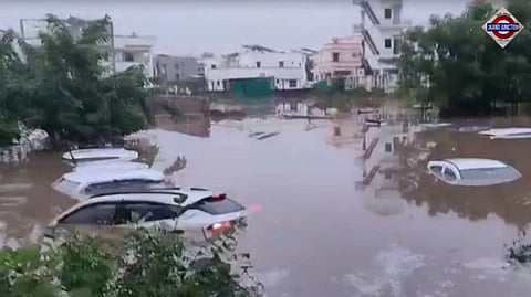 Cars Submerged, Houses Flooded As Heavy Rain Pounds Gujarat's Himmatnagar