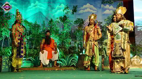 The actor, Amresh Mahajan, collapsed during the Ramlila performance at Chamba.