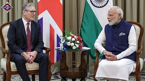 UK PM Keir Starmer and PM Modi.