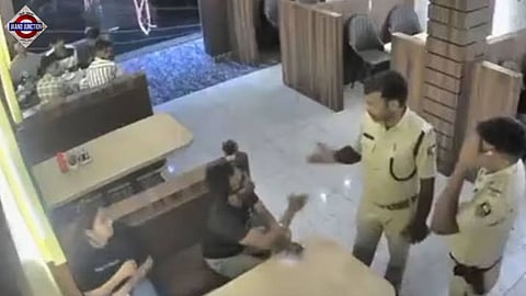 Bihar SHO suspended after CCTV footage shows him confronting brother, sister at eatery.