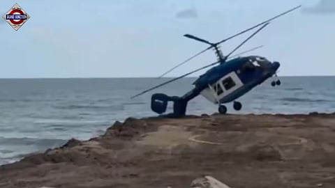 Russian Helicopter Catches Fire Mid-Air, Crashes