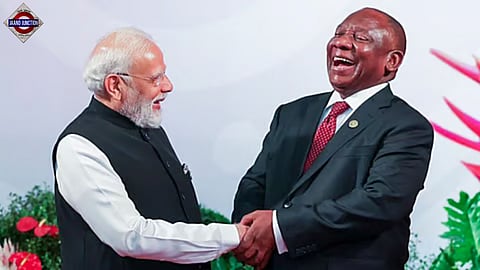 South African President Cyril Ramaphosa and Prime Minister Narendra Modi at G20 Leaders' Summit.