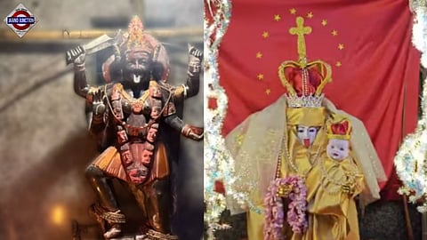 Mumbai temple priest arrested after Kali idol vandalised to resemble Mother Mary.