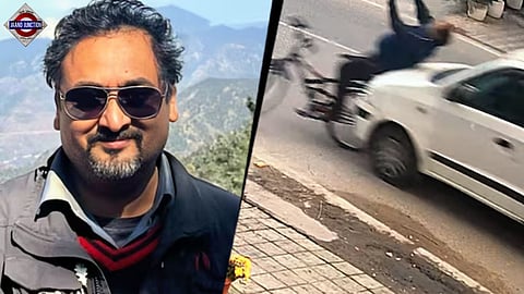 In a hit-and-run case a businessman was killed by a speeding car in Gurugram