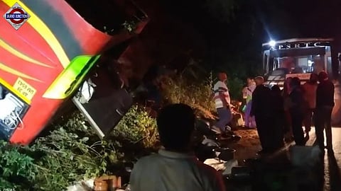 9 dead after bus carrying 35 passengers falls into gorge in Andhra Pradesh.
