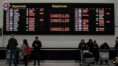 Airlines across the United States canceled or delayed thousands of flights on Friday.