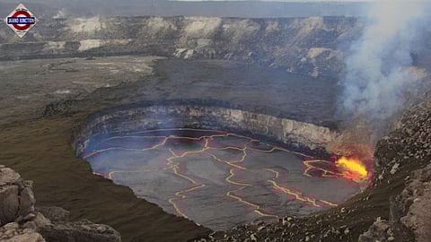 Across the rocky caldera, swirling figures, called puahiohio, appear as if conjured from the heat, frequently mistaken for tornadoes.