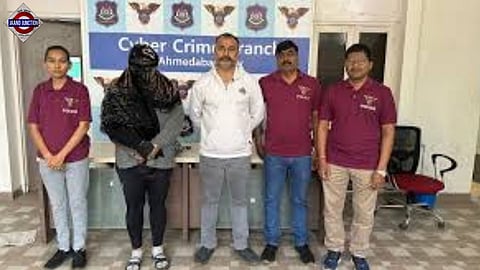 Ahmedabad Cyber Crime Branch arrested a woman and a local newspaper editor.